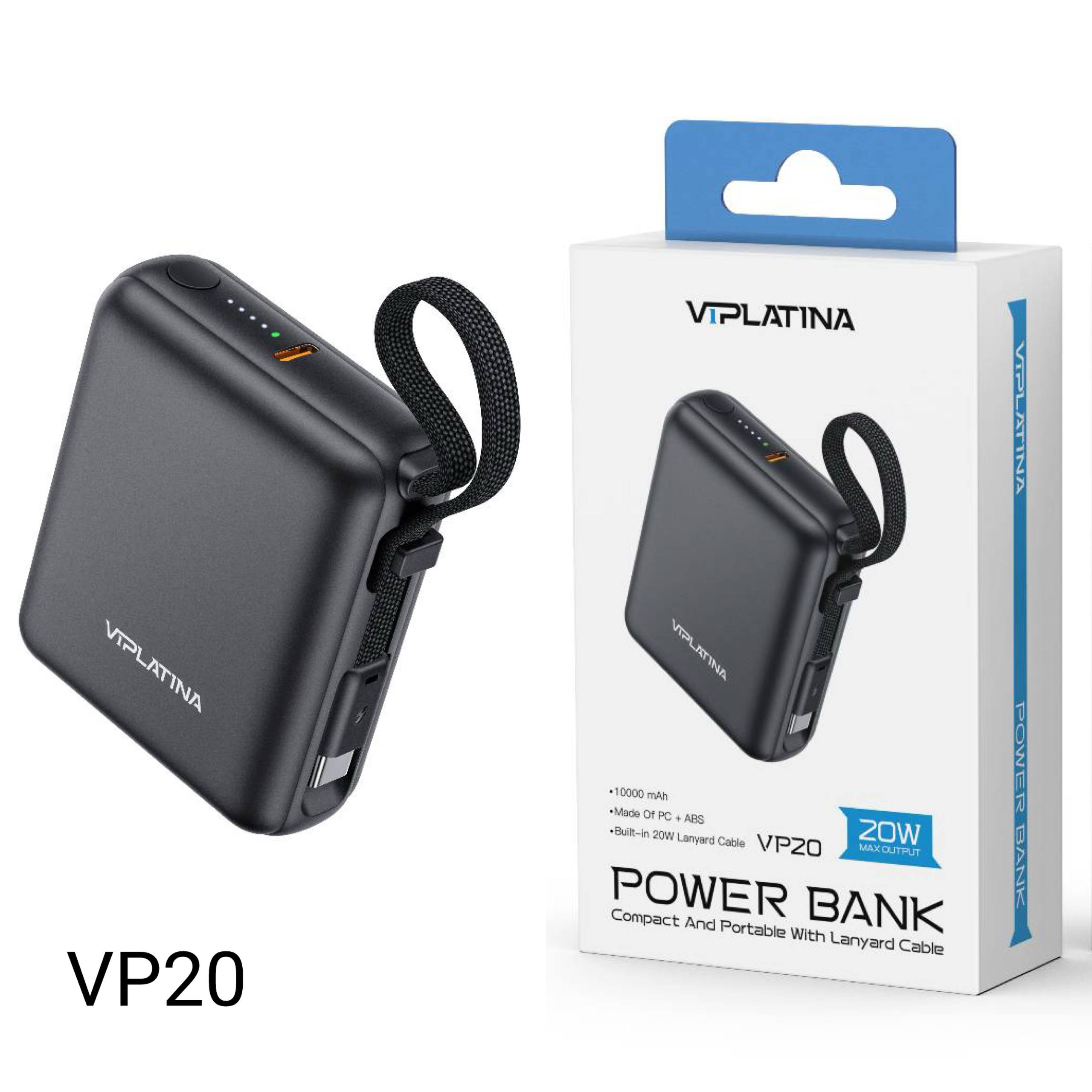 پاوربانک 20W وی آی پلاتینا VIPLATINA VP20 ظرفیت 10000 میلی آمپر ساعت VIPLATINA VP20 10000MAH POWERBANK