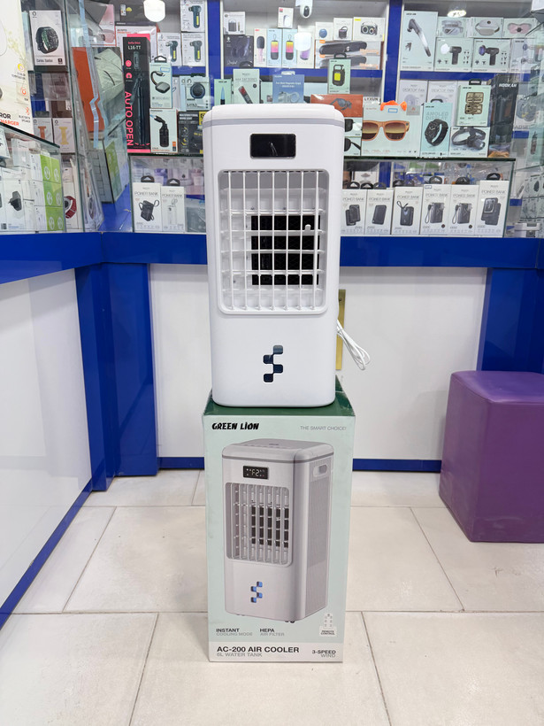 کولر آبی قابل حمل گرین لاین AC-200 با مخزن 6 لیتری مدل GNAC2006LWH