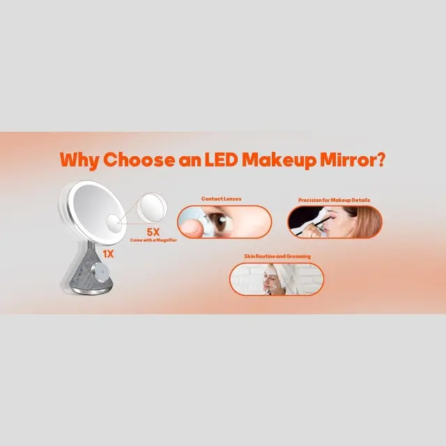 آینه آرایشی و اسپیکر چندکاره پرودو مدل LED MAKEUP MIRROR
