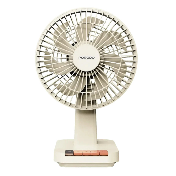 پنکه رومیزی شارژی پرودو مدل PDLFSTDF1 Porodo Chillo Desk Portable Desk Fan