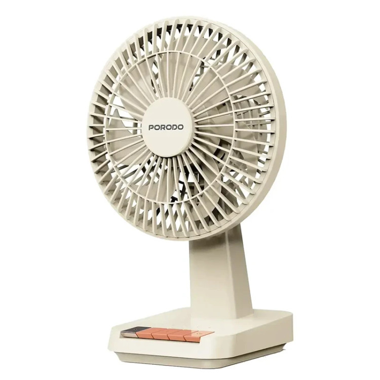 پنکه رومیزی شارژی پرودو مدل PDLFSTDF1 Porodo Chillo Desk Portable Desk Fan