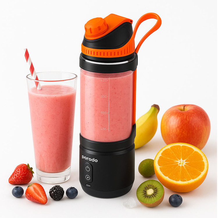مخلوط کن و شیکر شارژی 240 وات پرودو Porodo Dual Spin Clockwise & Reverse Portable Blender PD-PBLNDR