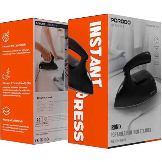 اتو بخار مسافرتی پرودو Porodo Ironix Portable Mini Iron Steamer PDLFST227S