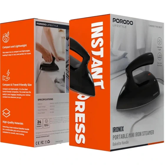 اتو بخار مسافرتی پرودو Porodo Ironix Portable Mini Iron Steamer PDLFST227S