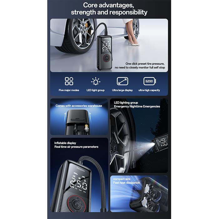 پمپ باد چندمنظوره یسیدو Yesido VC17 Tire Inflator