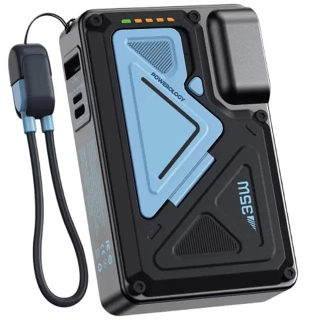پاور بانک 10000 وایرلس و شارژر دیواری پاورولوژی Powerology PPBCHA80 برای آیفون و اندروید