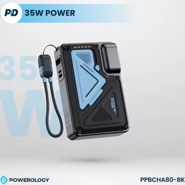 پاور بانک 10000 وایرلس و شارژر دیواری پاورولوژی Powerology PPBCHA80 برای آیفون و اندروید