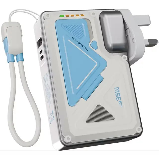 پاور بانک 10000 وایرلس و شارژر دیواری پاورولوژی Powerology PPBCHA80 برای آیفون و اندروید